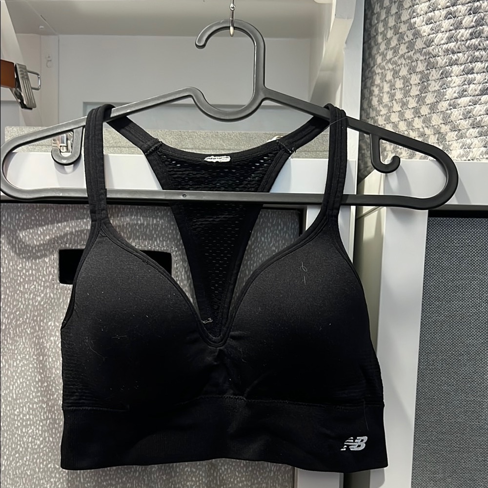New Balance Black High-Impact Sports Bra with Racerback